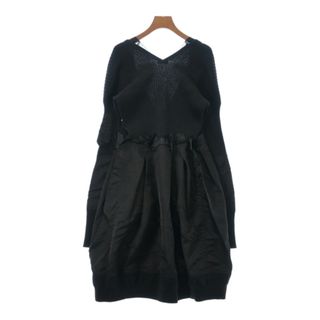 サカイ(sacai)のsacai サカイ ワンピース 1(S位) 黒 【古着】【中古】(ひざ丈ワンピース)