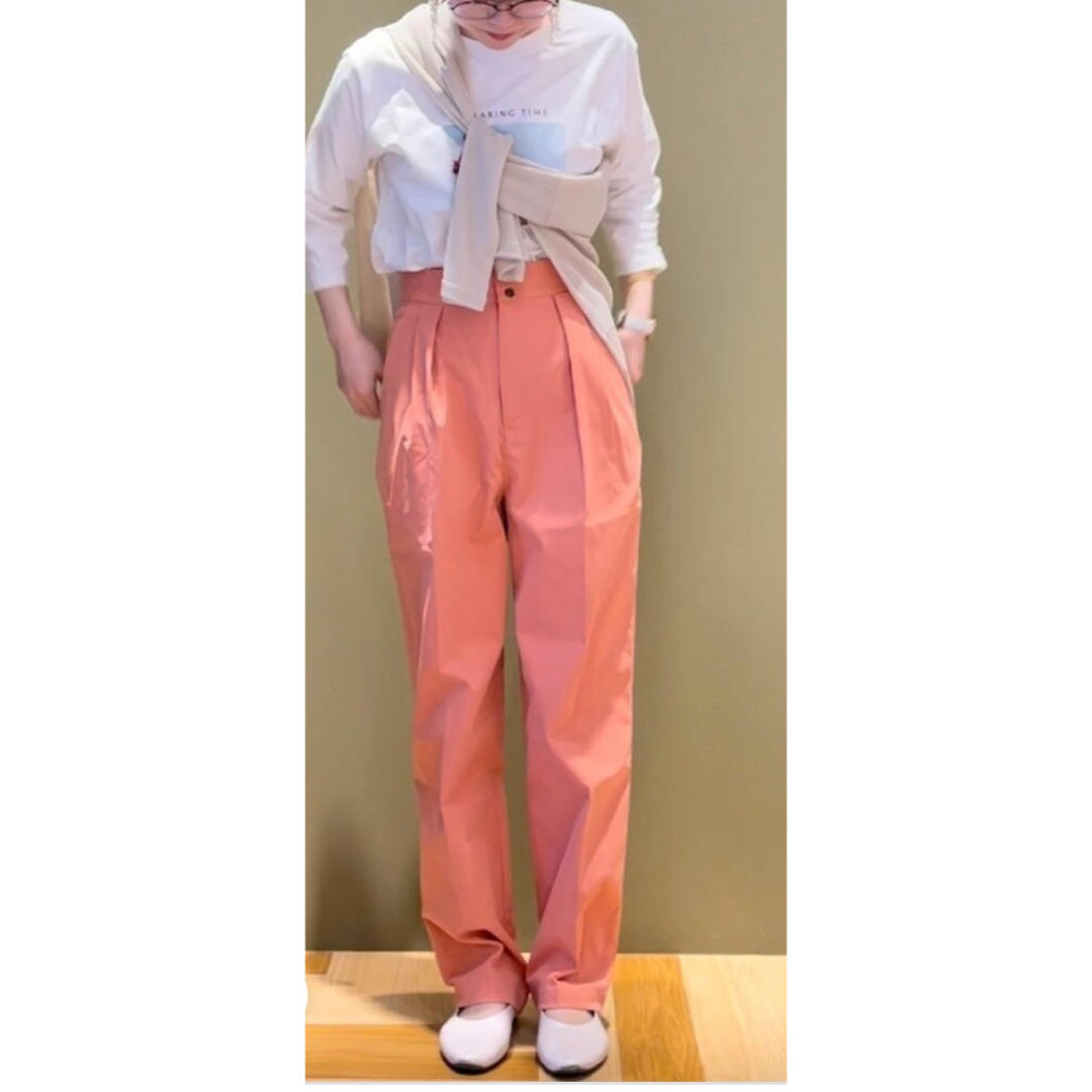 chocol raffine robe(ショコラフィネローブ)の【新品】GreenParks chocolraffinerobeツータックパンツ レディースのパンツ(カジュアルパンツ)の商品写真
