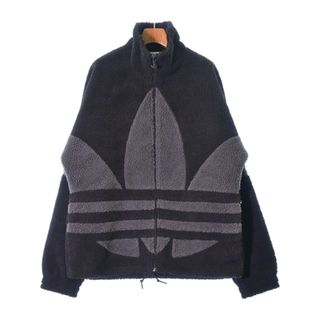 アディダス(adidas)のadidas アディダス ブルゾン O(XL位) 黒xグレー 【古着】【中古】(その他)