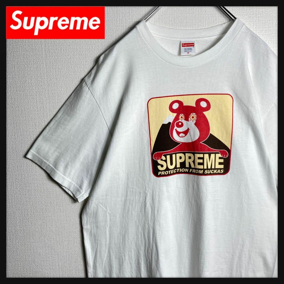 Supreme(シュプリーム)の【美品】シュプリーム　ワンポイントロゴ入り定番カラーTシャツ　熊　ベア　M メンズのトップス(Tシャツ/カットソー(半袖/袖なし))の商品写真