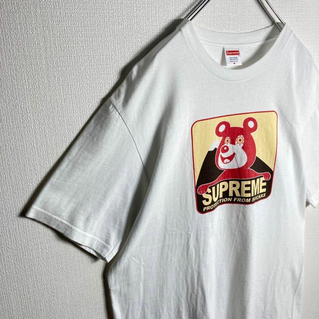 Supreme(シュプリーム)の【美品】シュプリーム　ワンポイントロゴ入り定番カラーTシャツ　熊　ベア　M メンズのトップス(Tシャツ/カットソー(半袖/袖なし))の商品写真