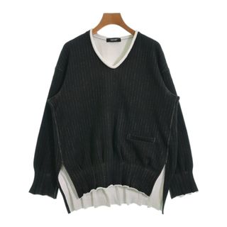 アンダーカバー(UNDERCOVER)のUNDER COVER アンダーカバー スウェット 2(M位) 黒(ストライプ) 【古着】【中古】(トレーナー/スウェット)