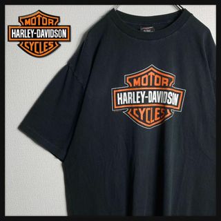 ハーレーダビッドソン(Harley Davidson)の【希少XLサイズ】ハーレーダビッドソン　両面ロゴ　定番カラーTシャツ　人気モデル(Tシャツ/カットソー(半袖/袖なし))