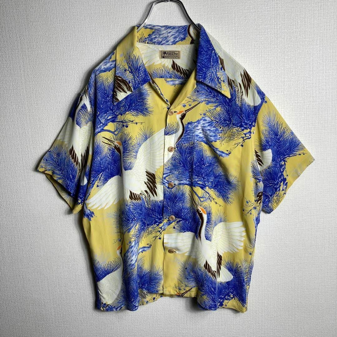 Sun Surf(サンサーフ)の【美品】サンサーフ　開襟　アロハシャツ　半袖シャツ　鶴　鳥　和柄　即完売モデル メンズのトップス(シャツ)の商品写真