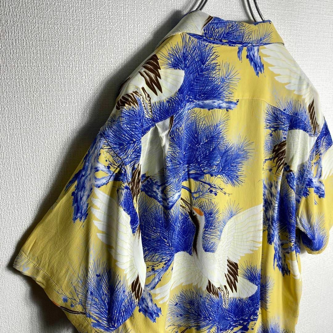 Sun Surf(サンサーフ)の【美品】サンサーフ　開襟　アロハシャツ　半袖シャツ　鶴　鳥　和柄　即完売モデル メンズのトップス(シャツ)の商品写真