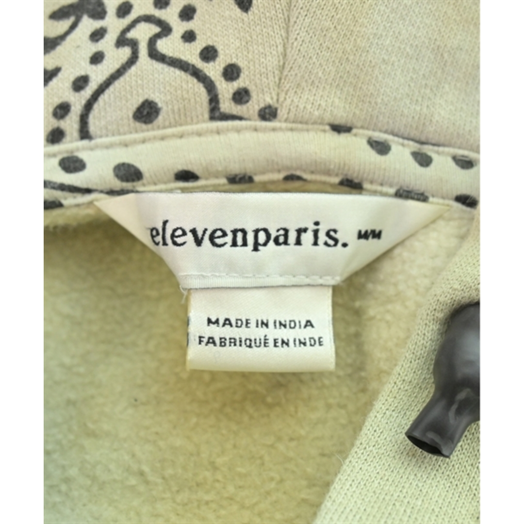 ELEVEN PARIS(イレブンパリ)のELEVEN PARIS パーカー -(M位) ベージュ系x黒(総柄) 【古着】【中古】 メンズのトップス(パーカー)の商品写真