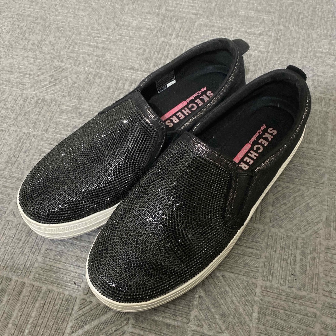 SKECHERS(スケッチャーズ)のスケッチャーズ　ラメ　メモリーフォーム レディースの靴/シューズ(スリッポン/モカシン)の商品写真