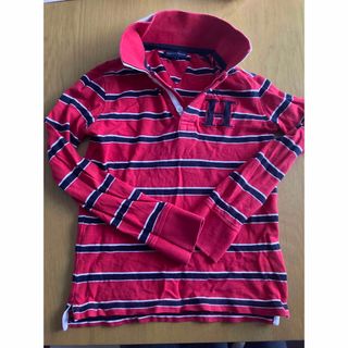 トミーヒルフィガー(TOMMY HILFIGER)のトミーヒルフィガー　キッズ　子供　 トップス ボーダー 長袖　ポロシャツ　ラガー(Tシャツ/カットソー)