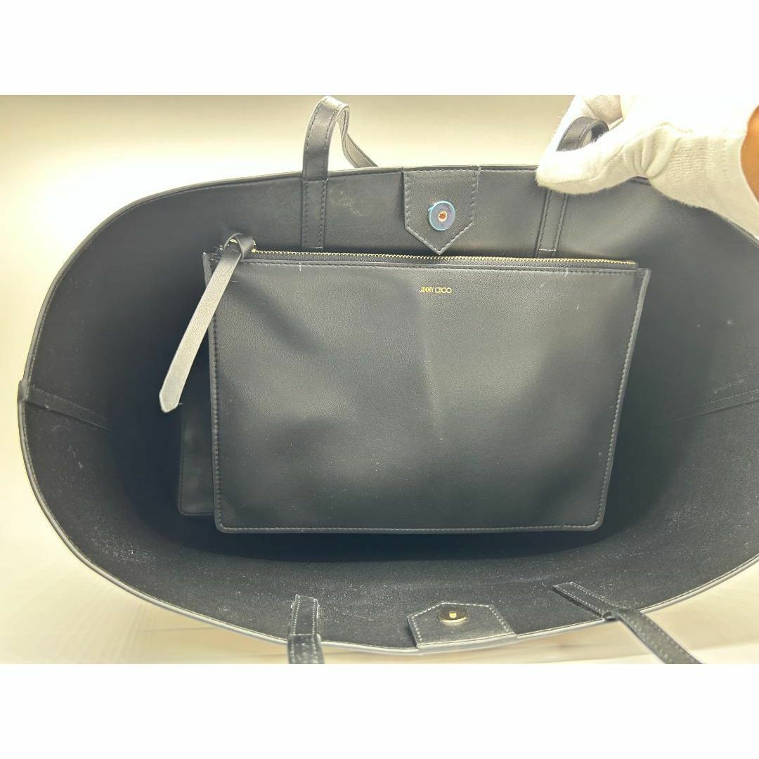 通勤バッグに最適<JIMMY CHOO>レザートートバッグ/黒色 通勤バッグに最適<JIMMY CHOO>レザートートバッグ/黒色