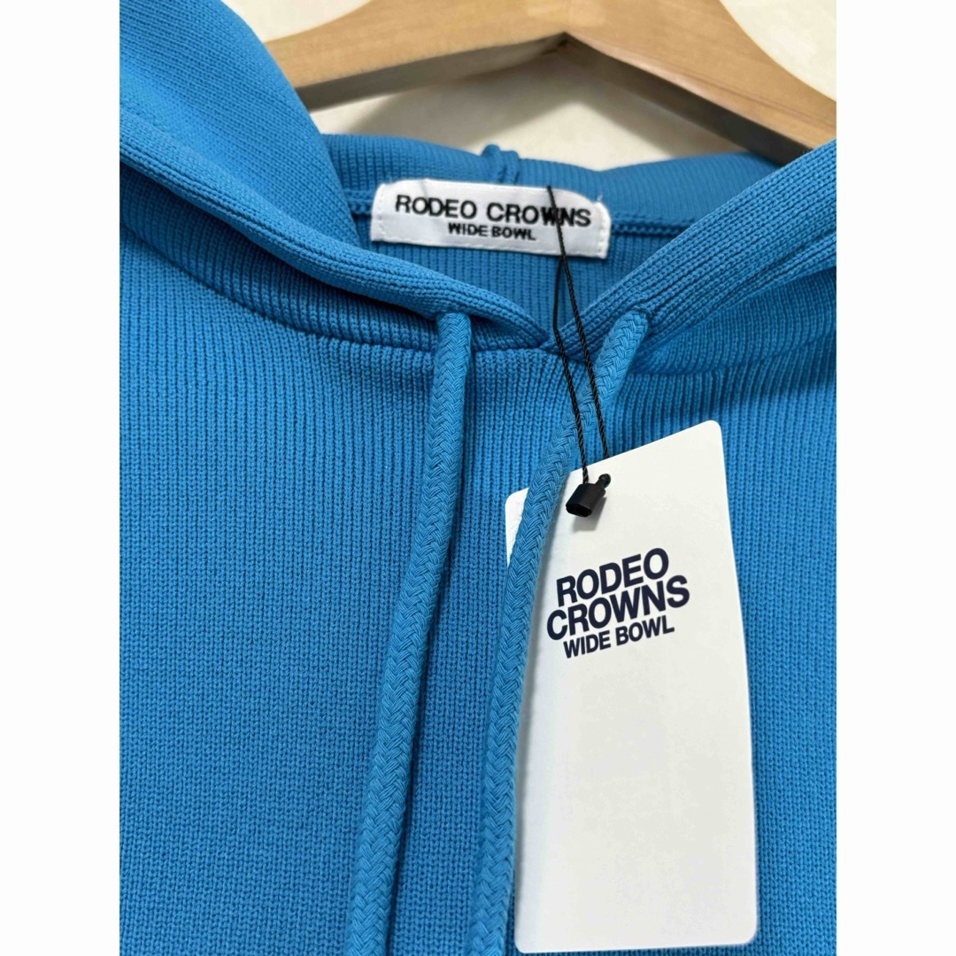 RODEO CROWNS(ロデオクラウンズ)の新品タグ付き　ロデオ　スプリングニットワンピース　ブルー レディースのワンピース(ひざ丈ワンピース)の商品写真