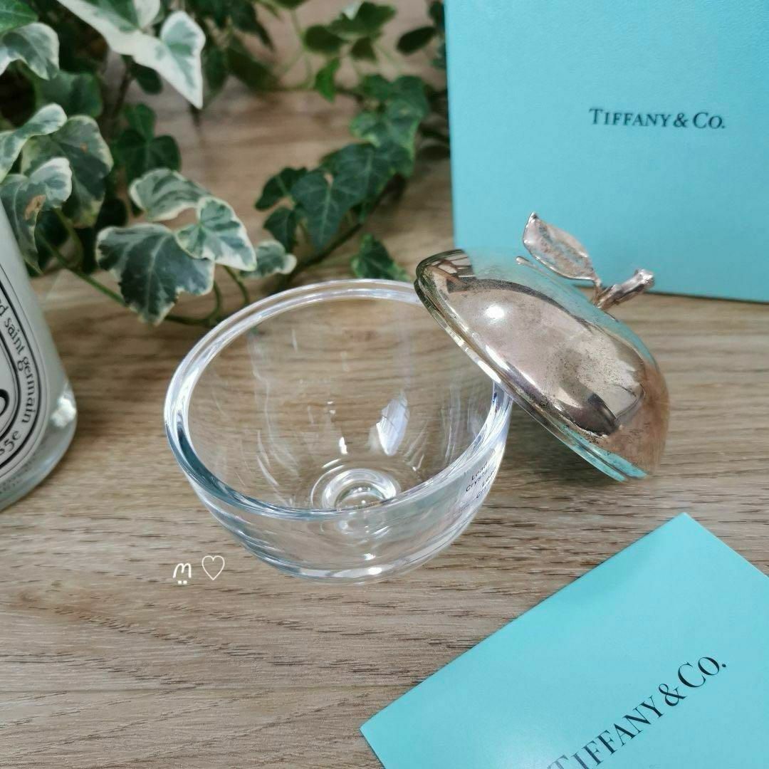 Tiffany & Co.(ティファニー)のティファニー　クリスタルアップル小物入れ　インテリア　オブジェ　りんご　シルバー インテリア/住まい/日用品のインテリア小物(小物入れ)の商品写真