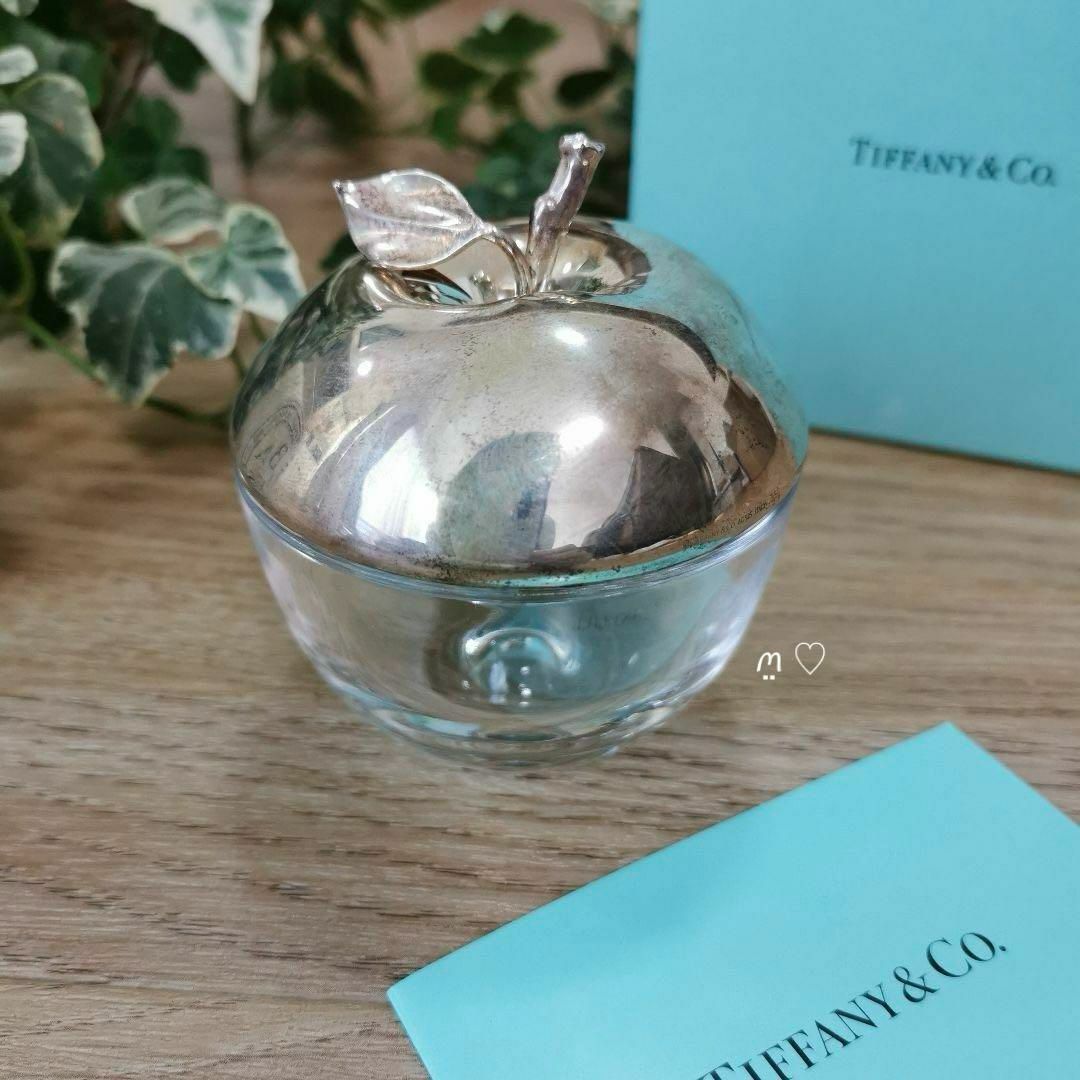 Tiffany & Co.(ティファニー)のティファニー　クリスタルアップル小物入れ　インテリア　オブジェ　りんご　シルバー インテリア/住まい/日用品のインテリア小物(小物入れ)の商品写真