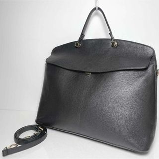 フルラ(Furla)の希少 フルラ バッグ レザー 2way マイパイパー FURLA ブラック 黒(ショルダーバッグ)