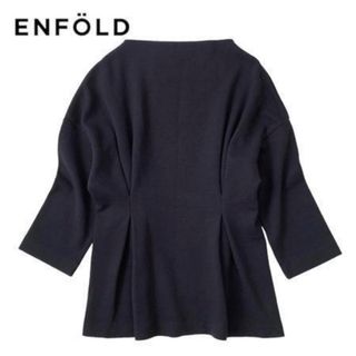 エンフォルド(ENFOLD)のENFOLD ネイビー カットソー トップス (カットソー(長袖/七分))