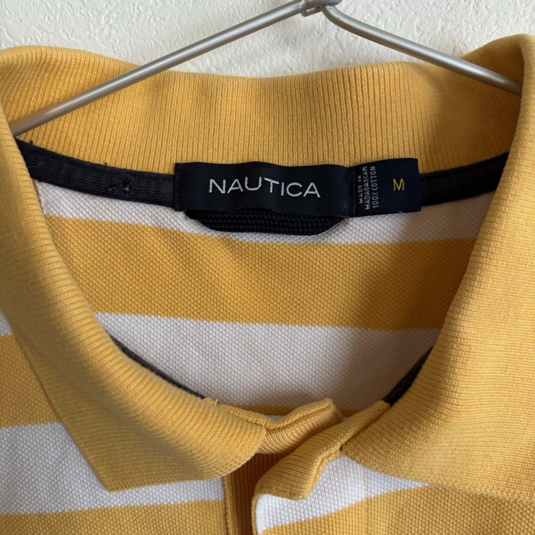 NAUTICA(ノーティカ)のNAUTICA ボーダー　半袖ポロシャツ　Mサイズ メンズのトップス(ポロシャツ)の商品写真