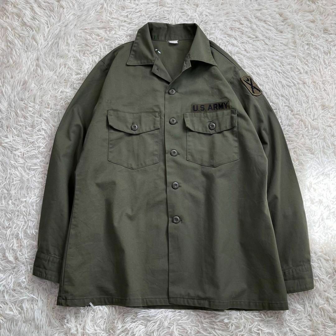 MILITARY(ミリタリー)の【70s】アメリカ軍/U.S.ARMY ユーティリティ シャツ　長袖　OG507 メンズのトップス(Tシャツ/カットソー(七分/長袖))の商品写真