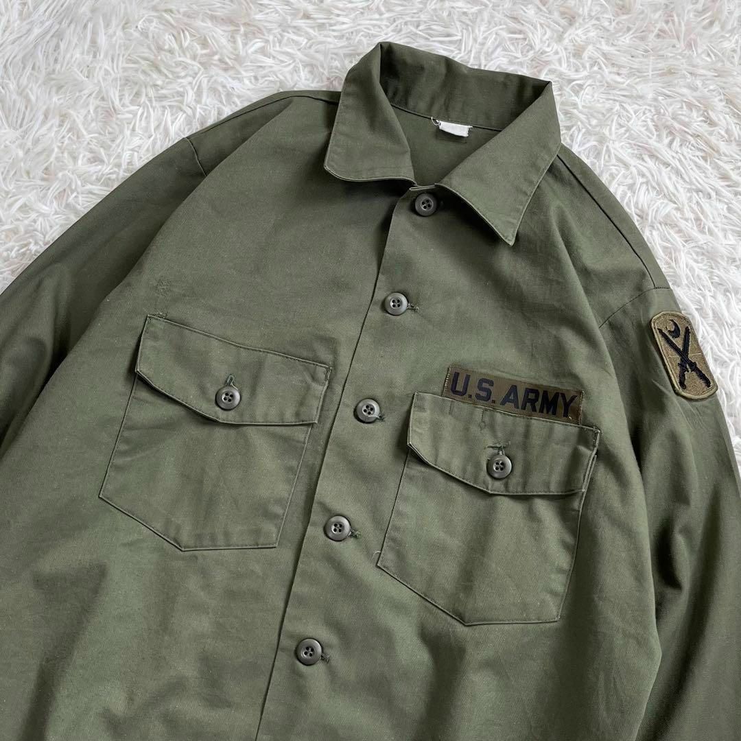 MILITARY(ミリタリー)の【70s】アメリカ軍/U.S.ARMY ユーティリティ シャツ　長袖　OG507 メンズのトップス(Tシャツ/カットソー(七分/長袖))の商品写真