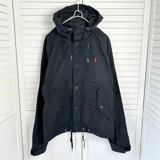 POLO RALPH LAUREN - 美品 ポロラルフローレン ナイロンジャケット フード ブラック M相当