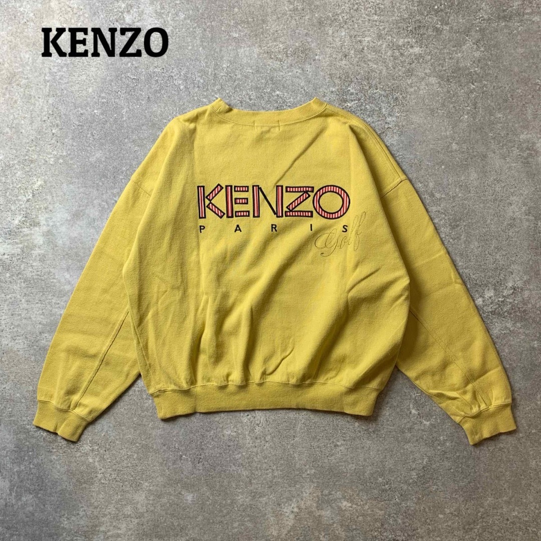 KENZO(ケンゾー)の希少【KENZO paris golf】3 刺繍ロゴ 90s スウェット 日本製 レディースのトップス(トレーナー/スウェット)の商品写真