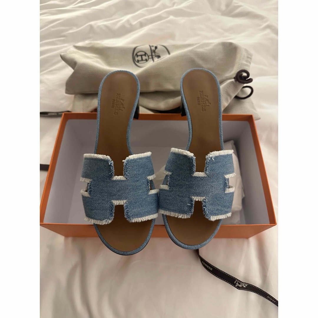 HERMES - エルメス HERMES サンダル オアジス デニム クレール HERMES - エルメス HERMES サンダル オアジス デニム クレール
