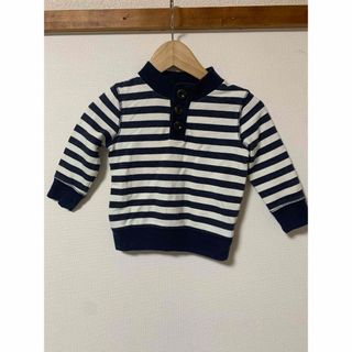 ベビーギャップ(babyGAP)の【baby Gap】ネイビー＆ホワイト　ボーダー　トップス　80(トレーナー)