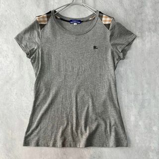 バーバリーブルーレーベル(BURBERRY BLUE LABEL)の【バーバリーブルーレーベル】半袖Tシャツ 38 ホース刺繍 チェック 三陽商会(Tシャツ(半袖/袖なし))