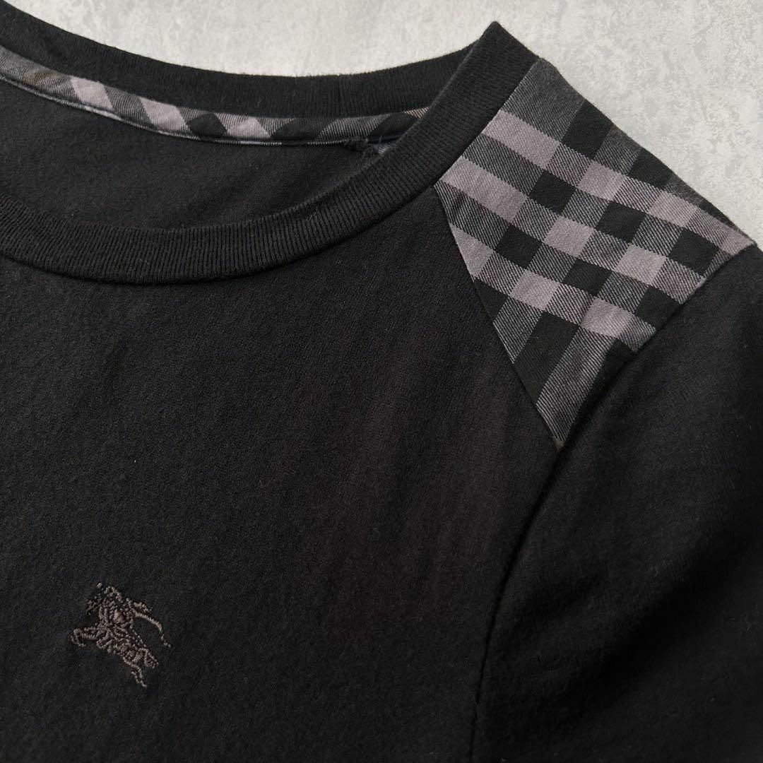 BURBERRY BLUE LABEL(バーバリーブルーレーベル)のバーバリーブルーレーベル 半袖Tシャツ ホースロゴ刺繍 チェック 三陽商会 レディースのトップス(Tシャツ(半袖/袖なし))の商品写真