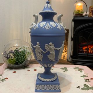 ウェッジウッド(WEDGWOOD)の希少　ウェッジウッド  ジャスパー　ダンシングアワー　飾り壺　フラワーベース花瓶(花瓶)