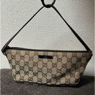 Gucci - GUCCIキャンパスハンドバッグポーチ　美品