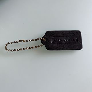 コーチ(COACH)の【美品】COACH レザータグ　ブラック　メンズ(バッグパック/リュック)