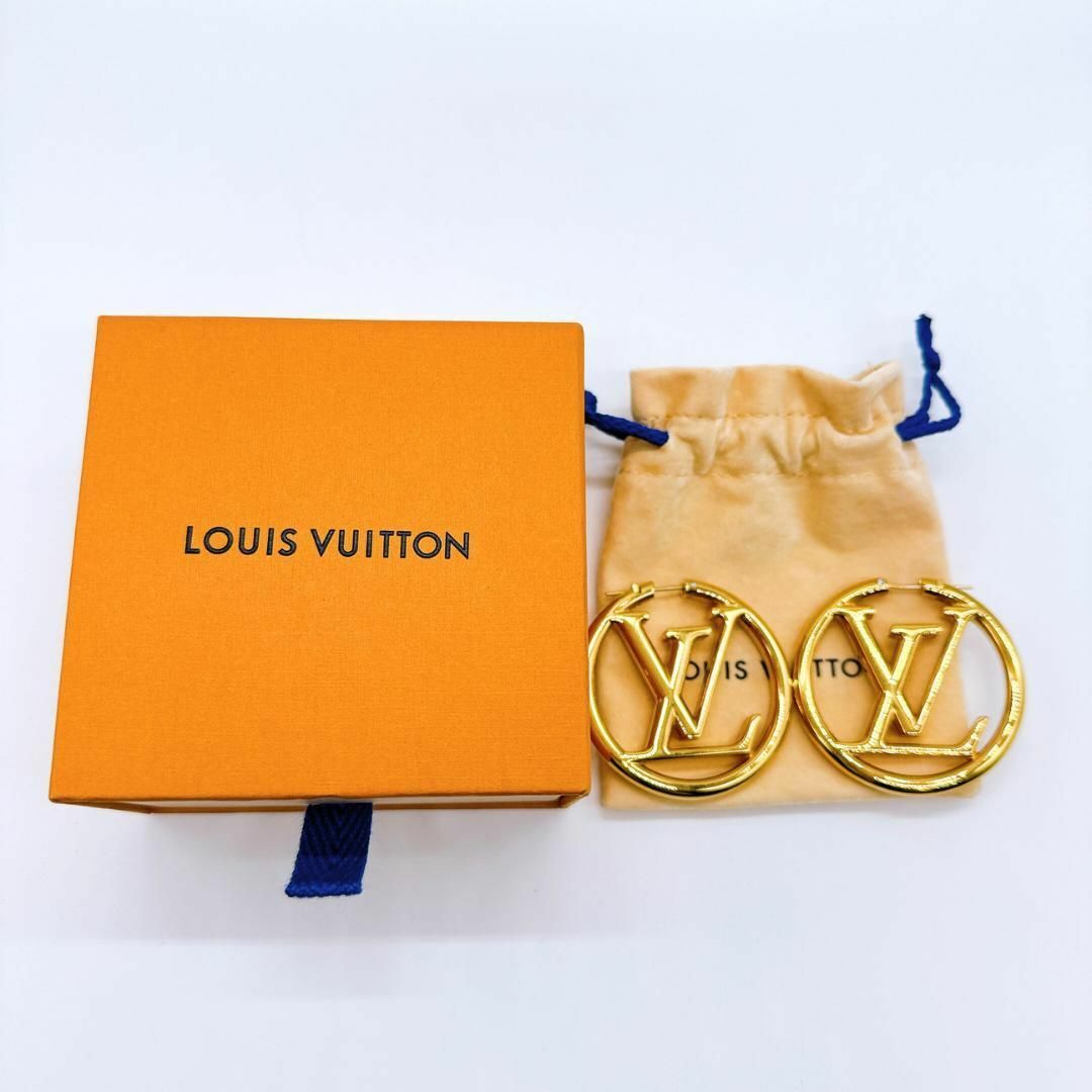 LOUIS VUITTON(ルイヴィトン)のルイヴィトン M64288 ブックルドレイユ フープ ルイーズ ピアス レディースのアクセサリー(ピアス)の商品写真