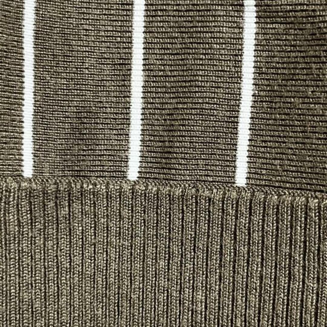 Marni(マルニ)のMARNI(マルニ) 長袖セーター サイズ38 S レディース - カーキ×白 ハイネック/ストライプ レディースのトップス(ニット/セーター)の商品写真
