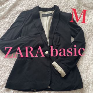 ザラ(ZARA)のZARAザラ テーラードジャケット ストレッチ 【M】ブラック(テーラードジャケット)