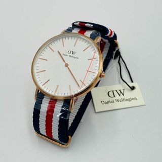 Daniel Wellington - 未使用品★ダニエルウェリントン★腕時計 大 ゴールド ネイビー レッド ホワイト