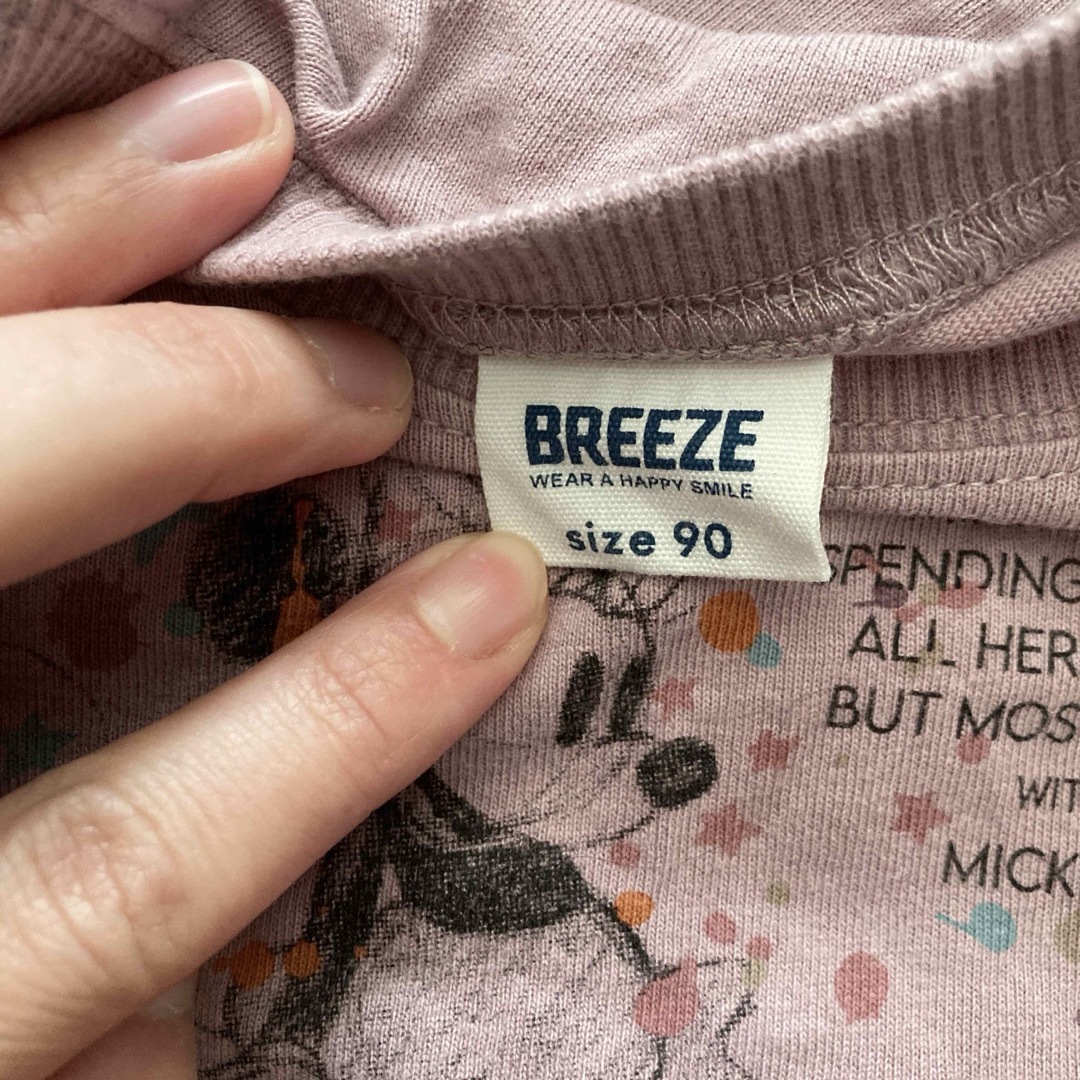 BREEZE(ブリーズ)のミニーワンピース、レギンスセット キッズ/ベビー/マタニティのキッズ服女の子用(90cm~)(ワンピース)の商品写真