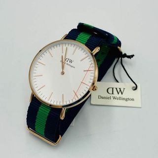 ダニエルウェリントン(Daniel Wellington)の未使用品 ★ダニエルウェリントン★ 腕時計 大 ゴールド ネイビー グリーン(腕時計)