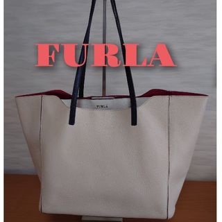 フルラ(Furla)の美品 FURLA フルラ トートバッグ メンズ 大容量 パソコン Ａ4ok 白(トートバッグ)