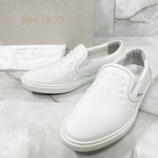 JIMMY CHOO - 極美品　ジミーチュウ　スタースタッズスリッポン　スニーカー　ホワイト　41