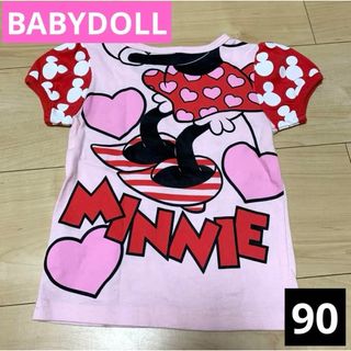 ベビードール(BABYDOLL)のBABYDOLL ベビードール Tシャツ 半袖 ミニー ディズニー 90(Tシャツ/カットソー)