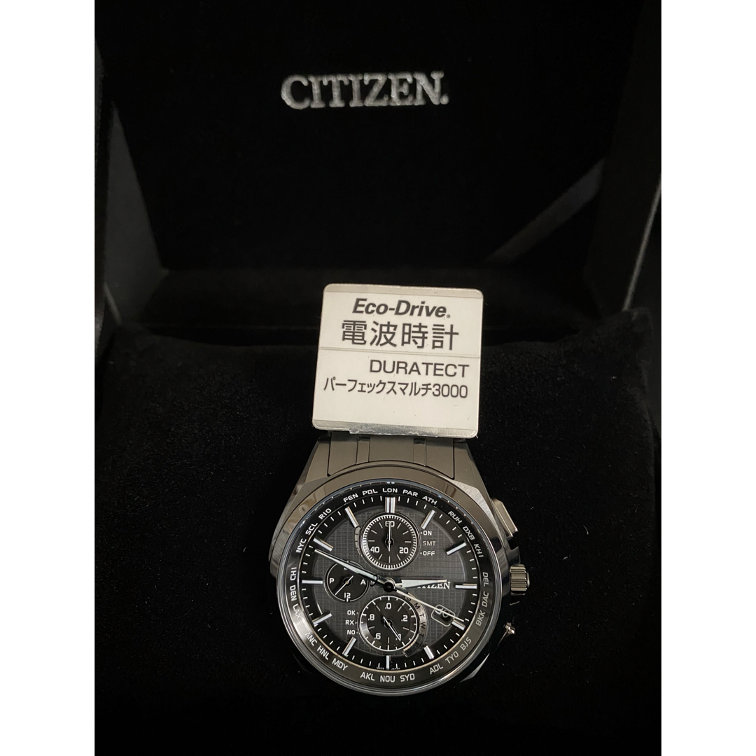 CITIZEN シチズン 腕時計 アテッサ AT8044-56E ブラックチタン メンズの時計(腕時計(アナログ))の商品写真