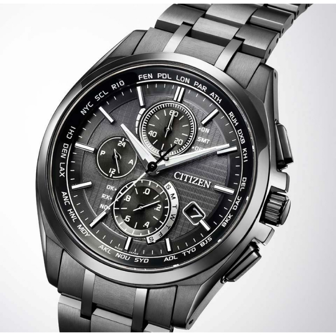 CITIZEN シチズン 腕時計 アテッサ AT8044-56E ブラックチタン メンズの時計(腕時計(アナログ))の商品写真