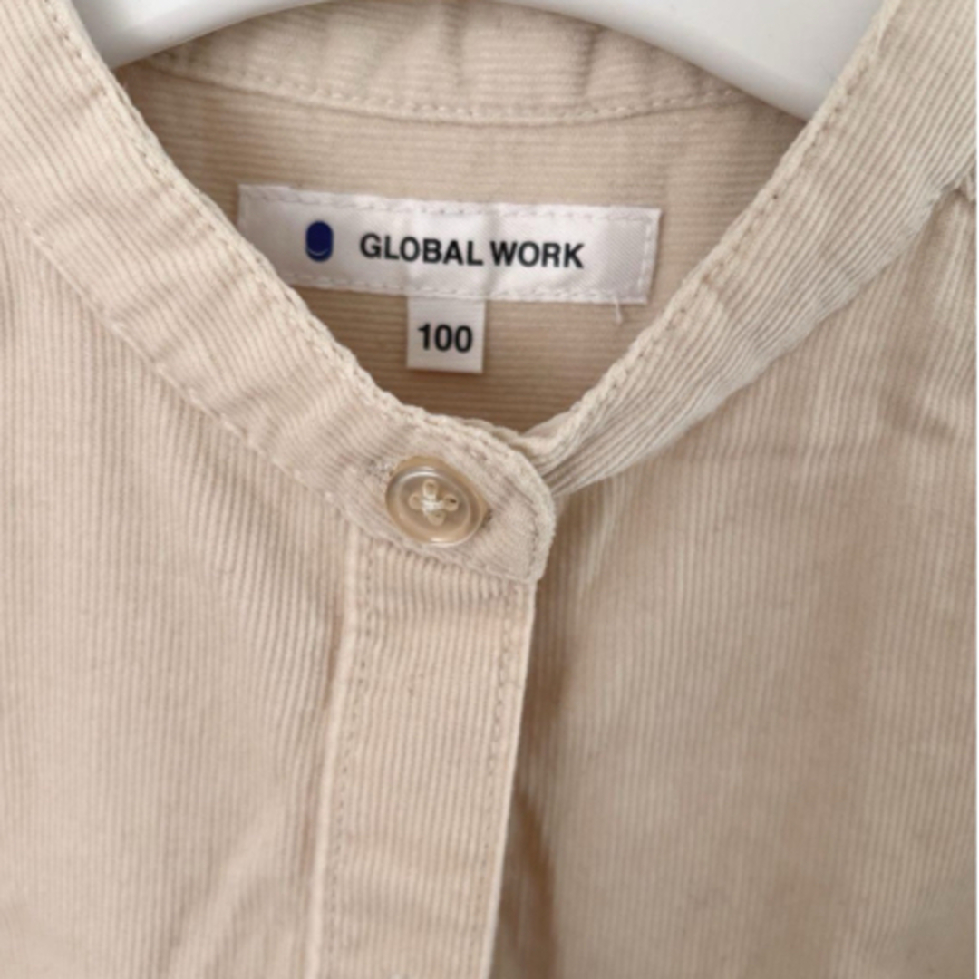 GLOBAL WORK(グローバルワーク)のグローバルワーク　キッズ　 コーデュロイ ワンピース 100  キッズ/ベビー/マタニティのキッズ服女の子用(90cm~)(ワンピース)の商品写真