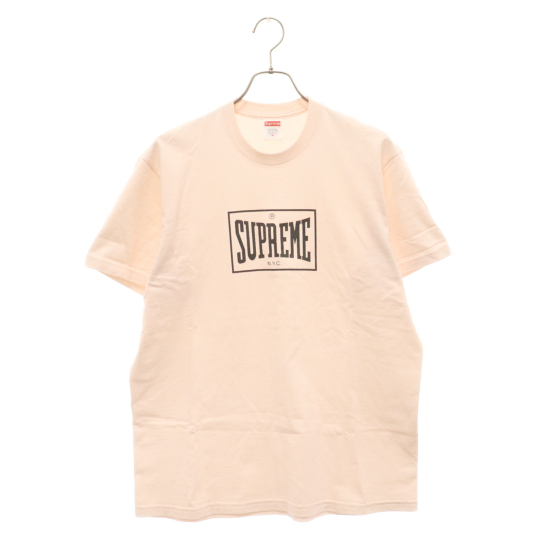 Supreme(シュプリーム)のSUPREME シュプリーム 23AW Warm up S/S Tee ウォームアップ フロントロゴプリント 半袖Tシャツ ピンク メンズのトップス(Tシャツ/カットソー(半袖/袖なし))の商品写真