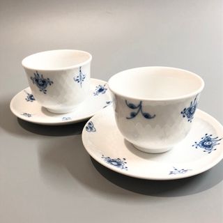 ロイヤルコペンハーゲン(ROYAL COPENHAGEN)の美品 ロイヤルコペンハーゲン ブルーパルメッテ ブロッサム ペアカップ(食器)