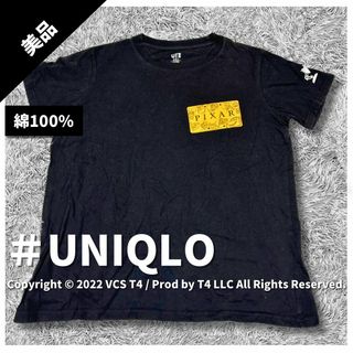 ユニクロ(UNIQLO)の【美品】ユニクロ Tシャツ 半袖(Tシャツ) XL  黒　ピクサー ✓4000(Tシャツ(長袖/七分))