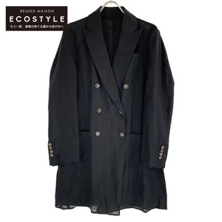 ブルネロクチネリ(BRUNELLO CUCINELLI)のブルネロクチネリ 【美品】コットン ピークドラペル ダブルブレスト ロング 42(テーラードジャケット)