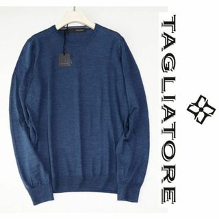 タリアトーレ(TAGLIATORE)の新品タグ付き【タリアトーレ】シルク混 クルーネック サマーニット 50(XL)(ニット/セーター)