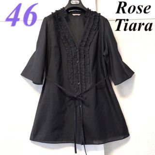 ローズティアラ(Rose Tiara)の46大きいサイズ ローズティアラ　エレガント♡フリル♡シャツチュニック♡ブラウス(チュニック)