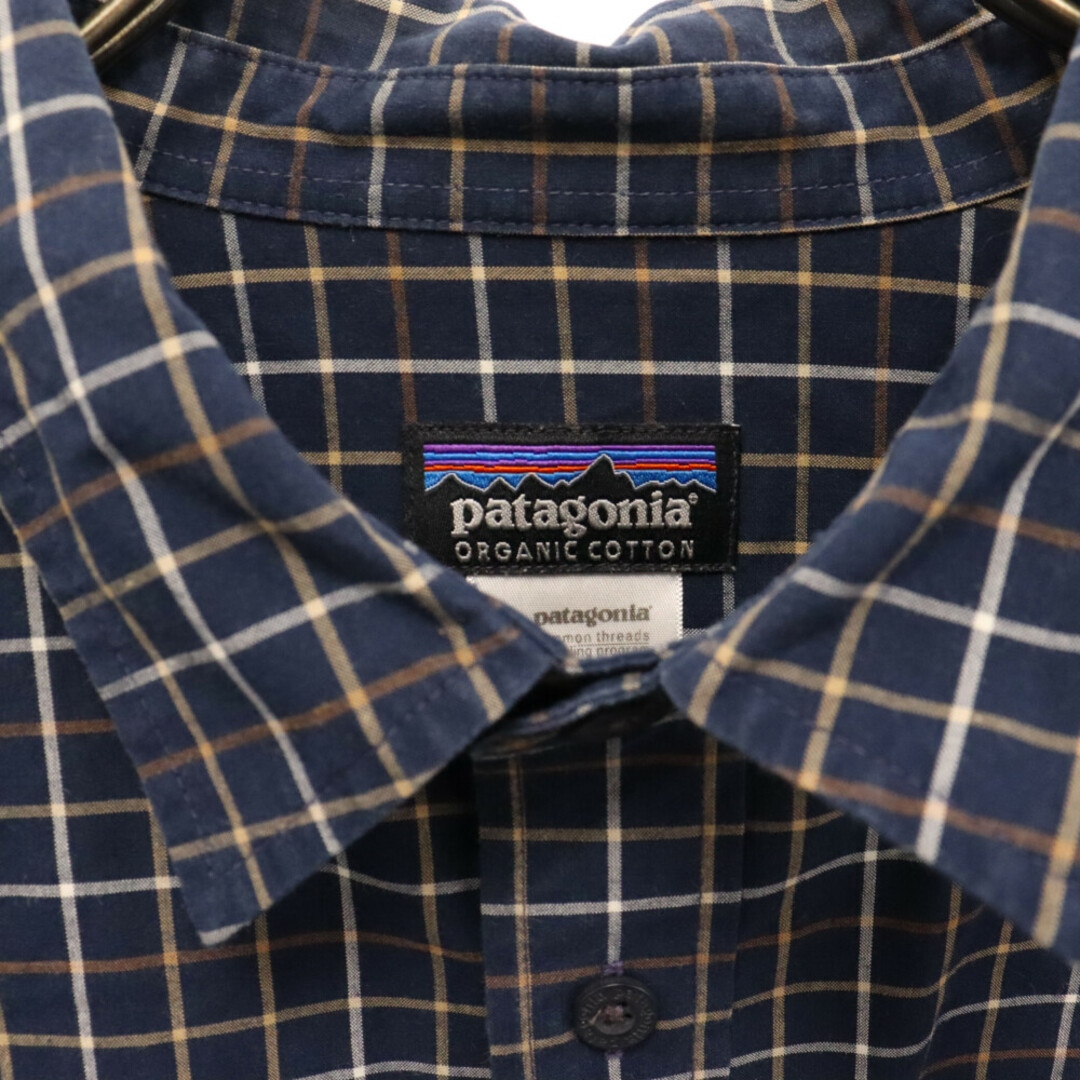 patagonia(パタゴニア)のPATAGONIA パタゴニア 00AW ボックスチェック スモールカラー フラップポケット 長袖シャツ ネイビー STY53856F0 メンズのトップス(シャツ)の商品写真