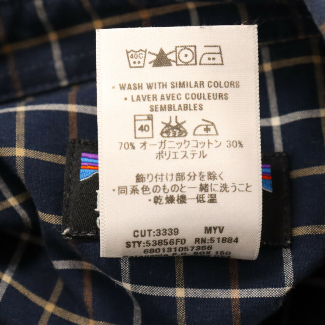 patagonia(パタゴニア)のPATAGONIA パタゴニア 00AW ボックスチェック スモールカラー フラップポケット 長袖シャツ ネイビー STY53856F0 メンズのトップス(シャツ)の商品写真